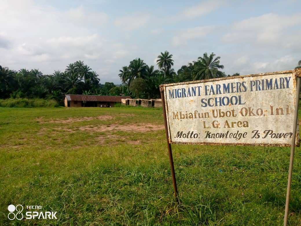 Mbiafun: Inside story of Akwa Ibom primary schools where 1 teacher tutors 6 classes 3 Migrant Farmers Primary School, Mbiafun Ubot Oko