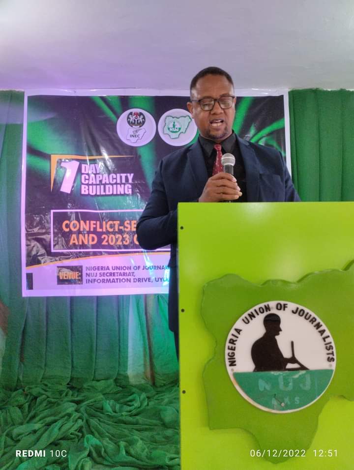 2023: INEC, NUJ train South-south journalists on conflict-sensitive reporting 8 Barr. Wilfred Nwabude