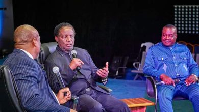 • Apst Okoriko (m), Pat Silas Uffot (l) & Dr. Anietie Ikot (r) during the service