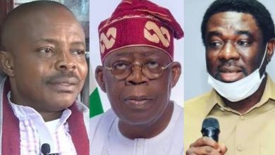 • Tinubu (M), NLC President, Joe Ajaero (L) & TUC President, Festus Osifo (R)