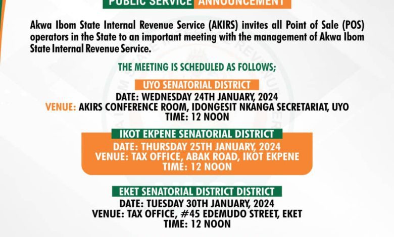 PUBLIC SERVICE ANNOUNCEMENT