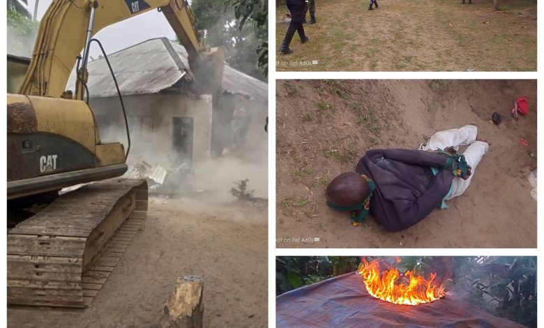 Police demolish Ibom Youth Council hideout in Mkpat Enin, capture 3 suspects