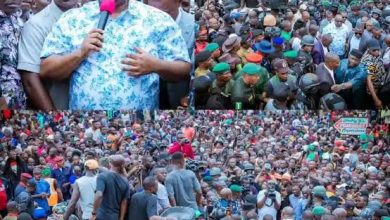 • Governor Caleb Mutfwang of Plateau State being received by residents during his visit to the scene of the deadly attack on Angwan Rukuba in Jos North Local Government Area, where he commiserated with bereaved families.