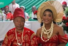 Nigerians close businesses in S’Africa, stay indoors amid rising attacks following controversial Igbo king's coronation 3 • Nigerian Igbo chief Solomon Eziko & his wife. Photo: Damascus magazine