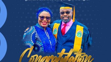 Lady Iniobong Otong congratulates Prince Akpabio on Master's degree conferment