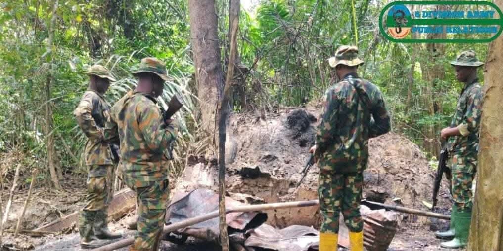 Troops dismantle ‘10 illegal refining sites, arrest nine’ in Akwa Ibom, Rivers