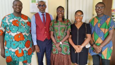 • Executive Director of the Ibom Peer Foundation, Mr Mfon Gabriel (second left), Dr. Ini Umoh, Director of Climate Change, Ministry of Environmental/ Mineral Resources, Akwa Ibom State & others shortly after the courtesy visit.