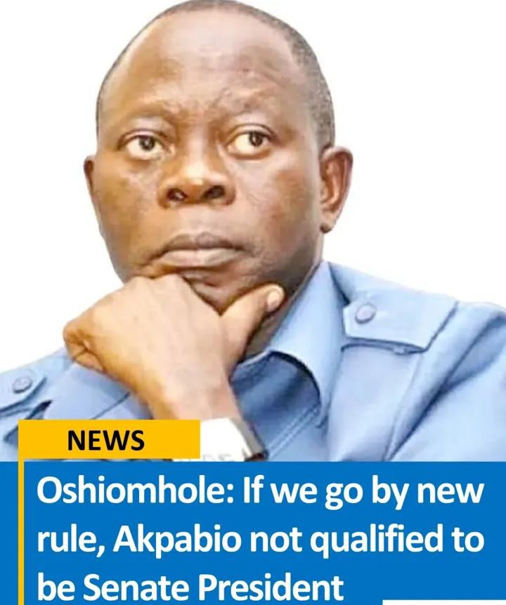Oshiomhole: If we go by new rule, Akpabio not qualified to be Senate President