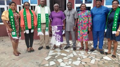 Rector of Federal Polytechnic, Ukana, Mrs Eduma Essien (m) & members of the Nigerian Association For Educational Administration