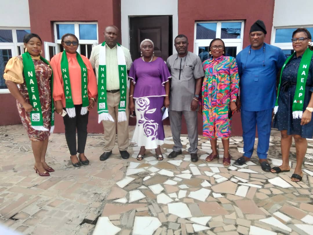 Rector of Federal Polytechnic, Ukana, Mrs Eduma Essien (m) & members of the Nigerian Association For Educational Administration