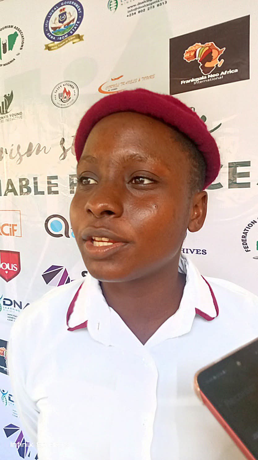 Students, youngsters ignite passion for tourism at education summit in Akwa Ibom 8 Enobong Friday Sampson, Community Comprehensive Secondary School, Four Towns, Uyo
