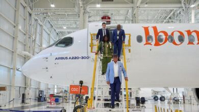 Gov Eno inspects Ibom Air's third brand-new A220-300 in Canada