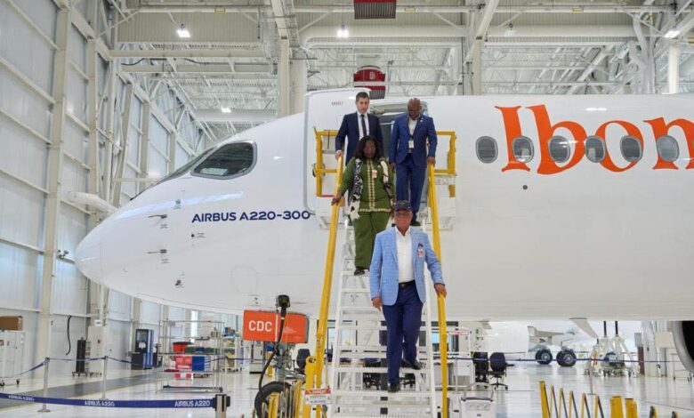 Gov Eno inspects Ibom Air's third brand-new A220-300 in Canada 3 Gov Eno inspects Ibom Air's third brand-new A220-300 in Canada