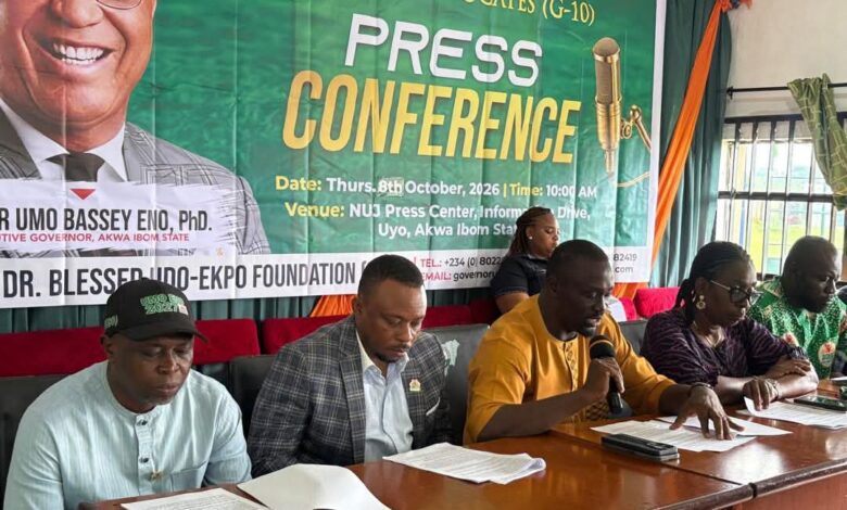 Udo-Ekpo Foundation, G-10 back Eno for re-election, say 2027 victory is a ‘done deal’ 1 Udo-Ekpo Foundation, G-10 back Eno for re-election, say 2027 victory is a ‘done deal’