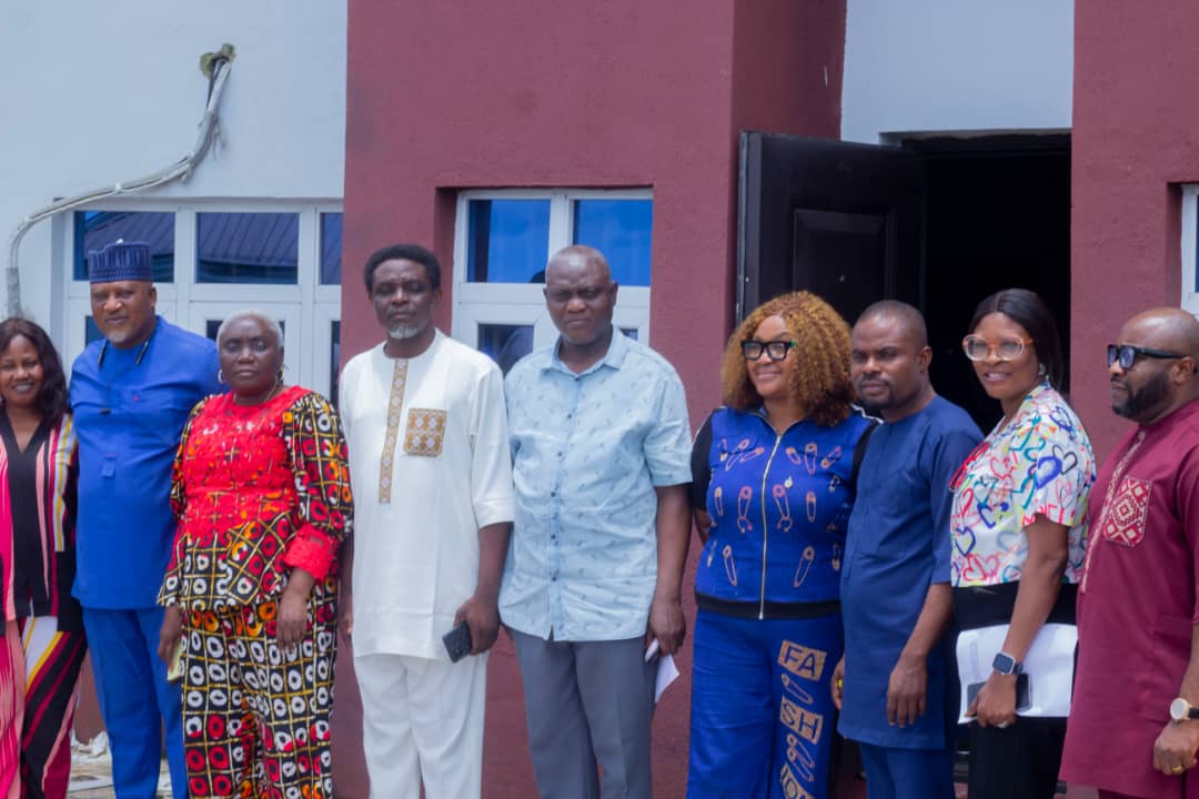 The new ASUP EXCO in a group photo with the Rector, Federal Polytechnic Ukana, Mrs Eduma Essien (third left)